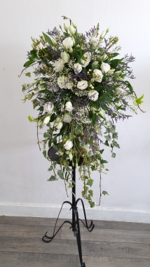 Bespoke Funeral Spray Bouquet   in bridle holder